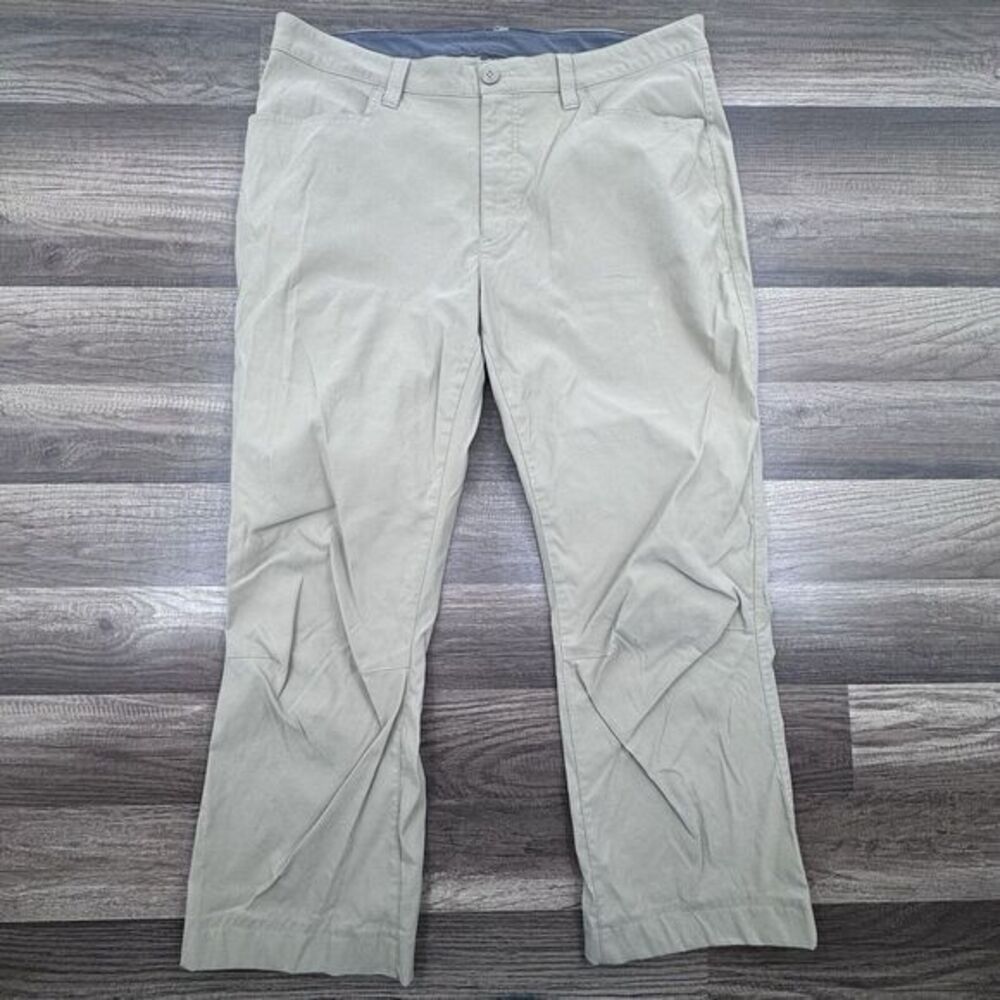 Eddie Bauer Tech Pants Mens 34x24 Desert Khaki Cargo Gorp Outdoors‎ Hunting Hike